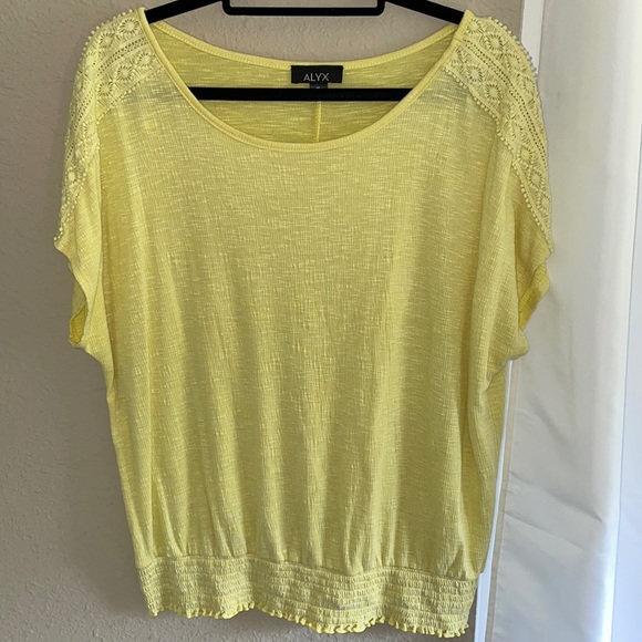 ALYX yellow blouse elastic waist size X Large - Picture 1 of 8